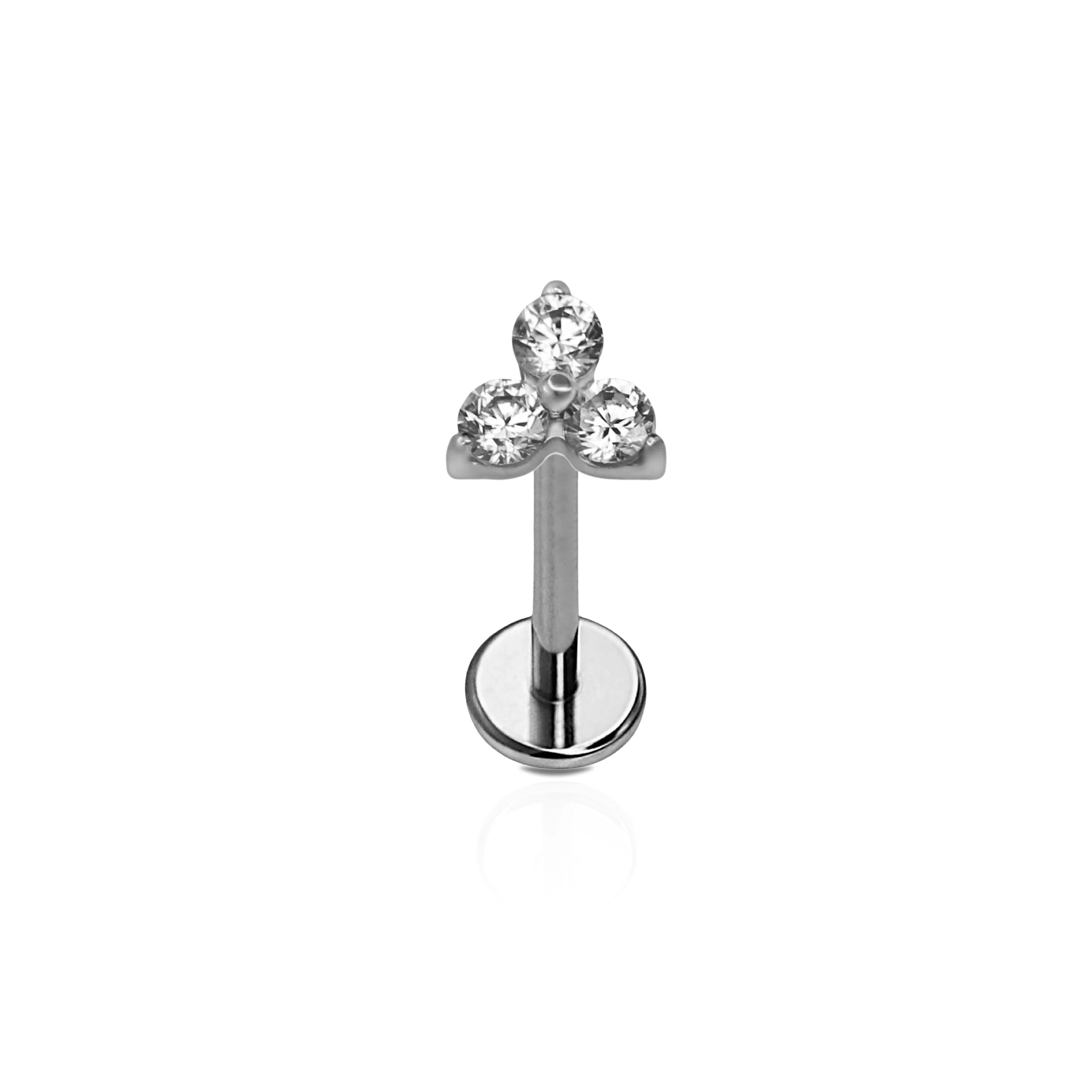 Micro Love Triangle Flat Back Stud