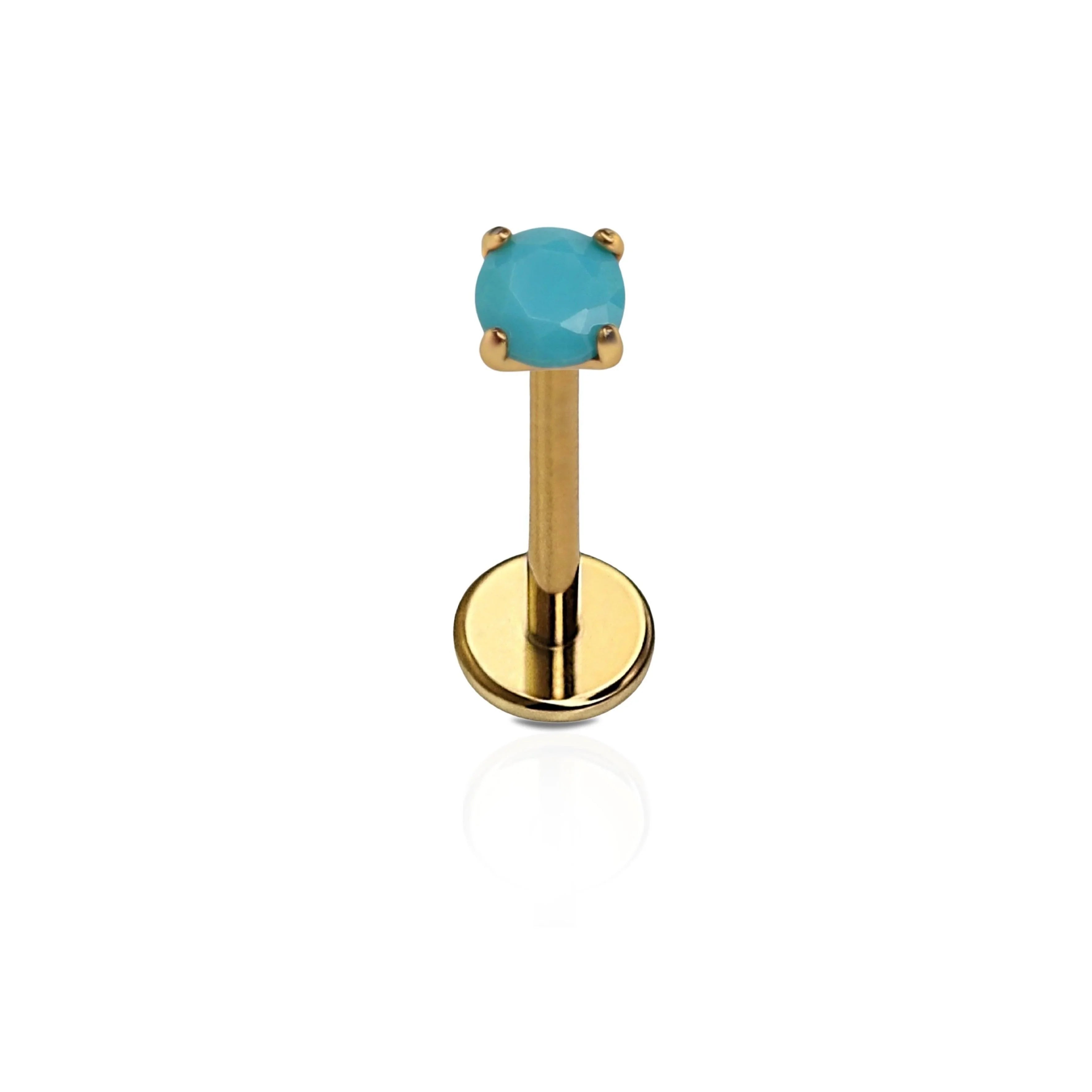 Blue Lagoon Micro Flat Back Stud