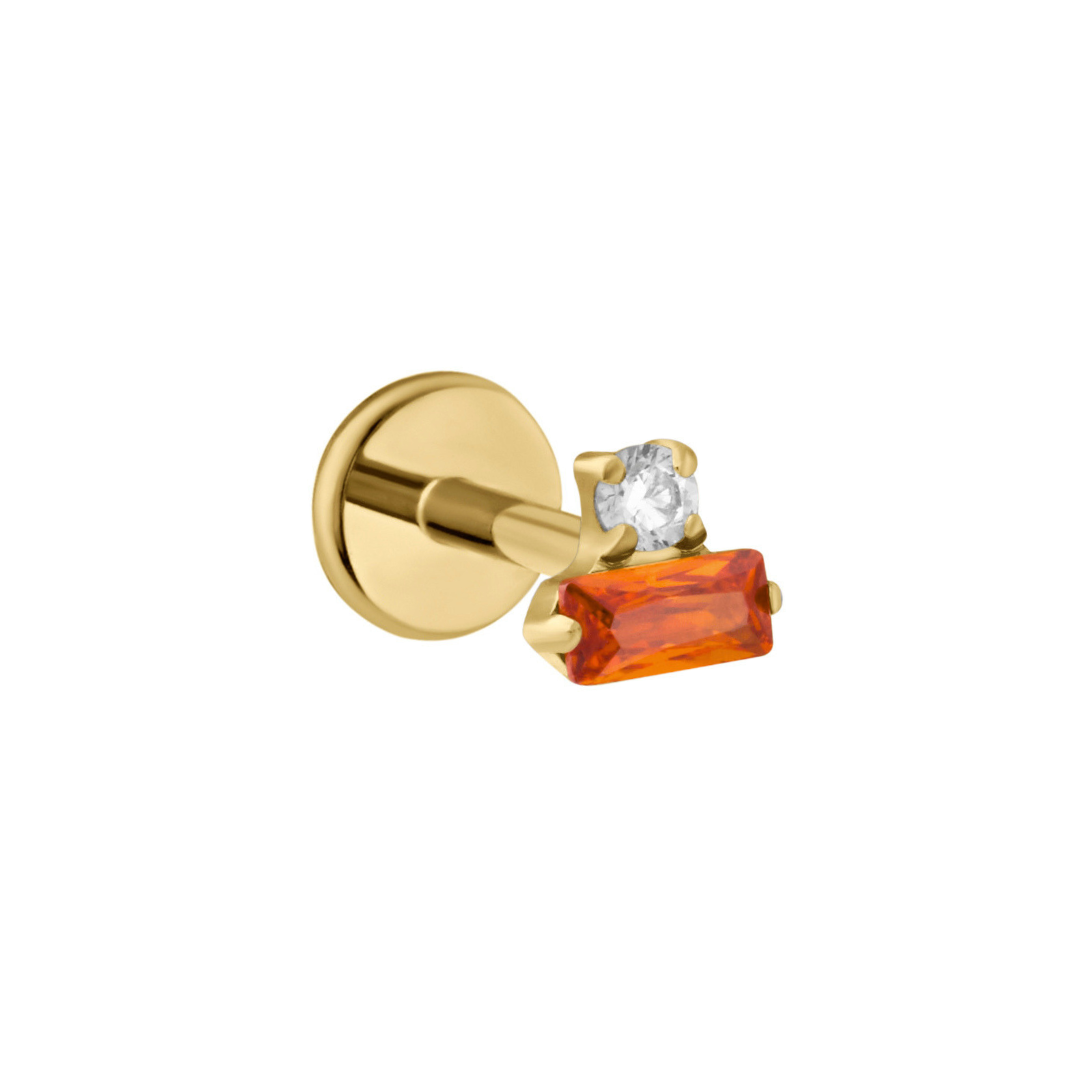 Mira Flat Back Stud - Mai Tai