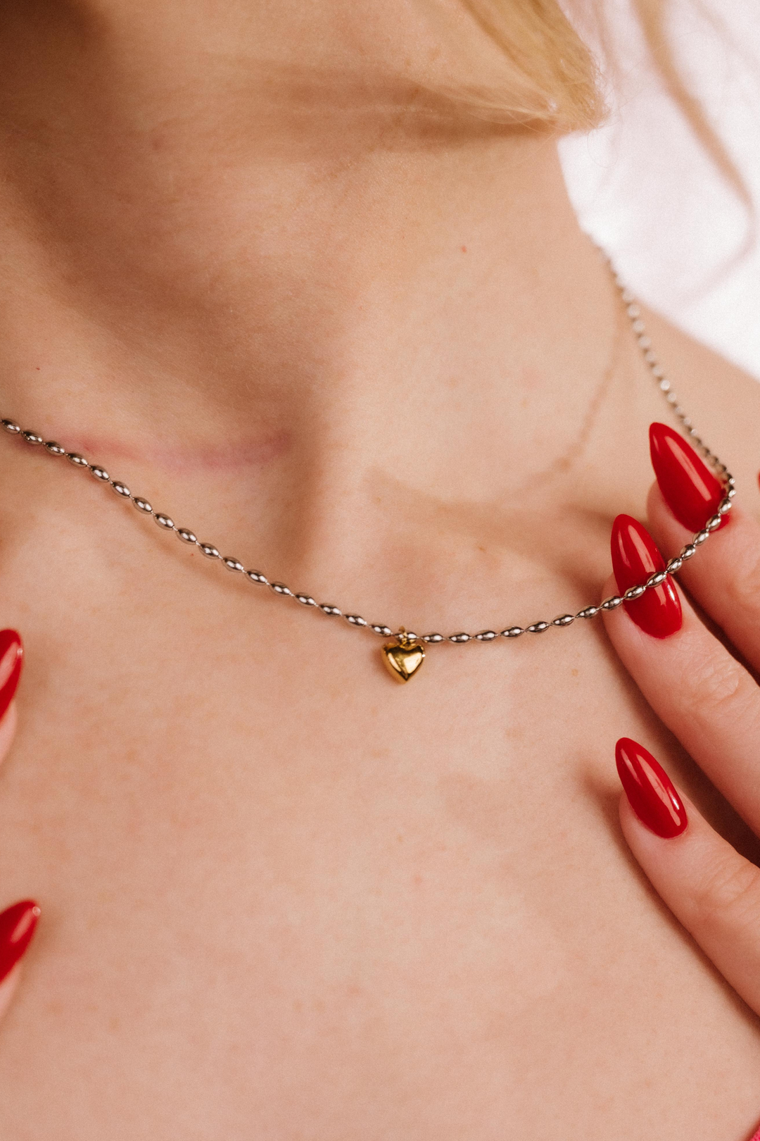 Mixed Signals Heart Necklace