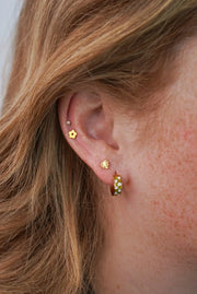 Monstera Leaf Flat Back Stud