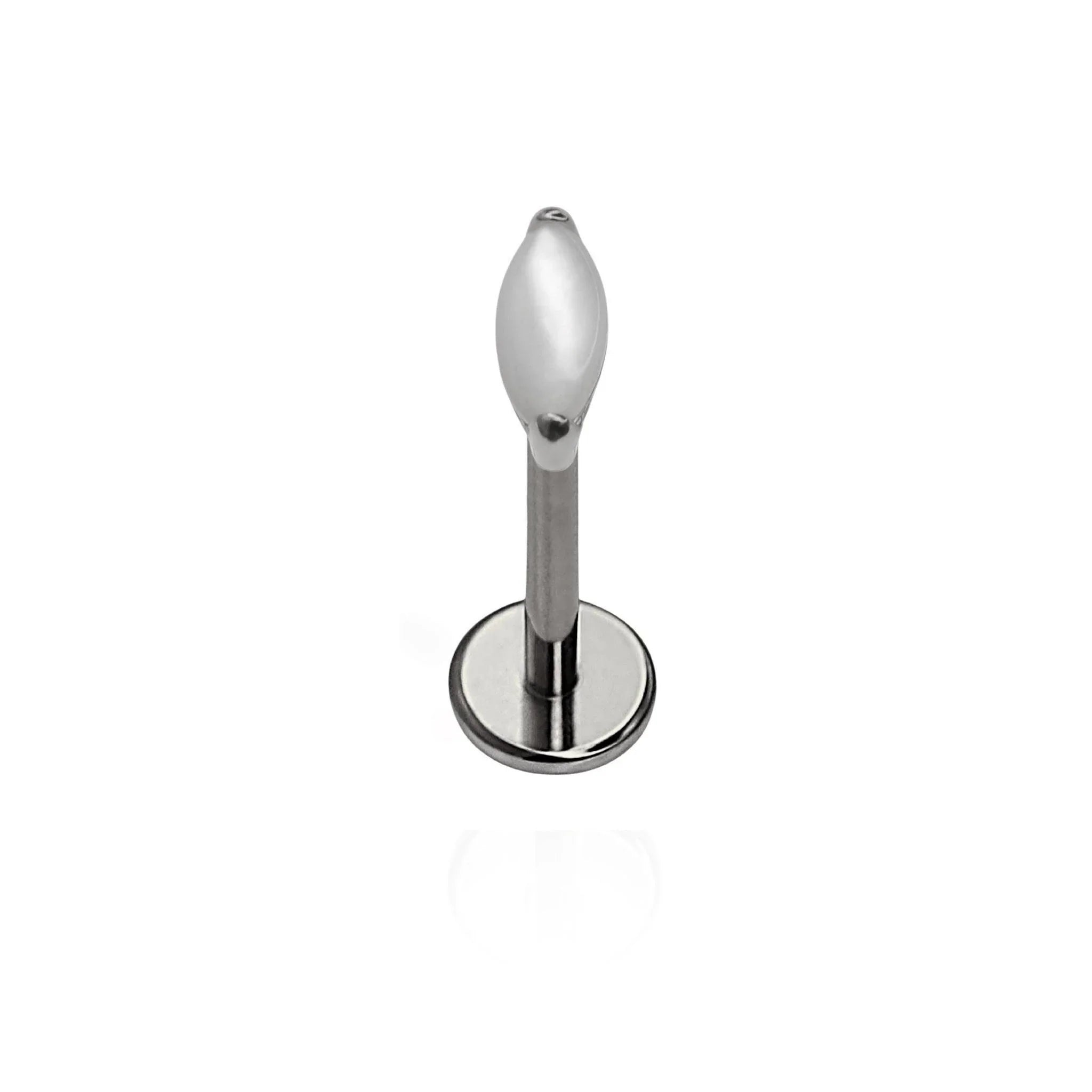 Moonstone Marquise Flat Back Stud