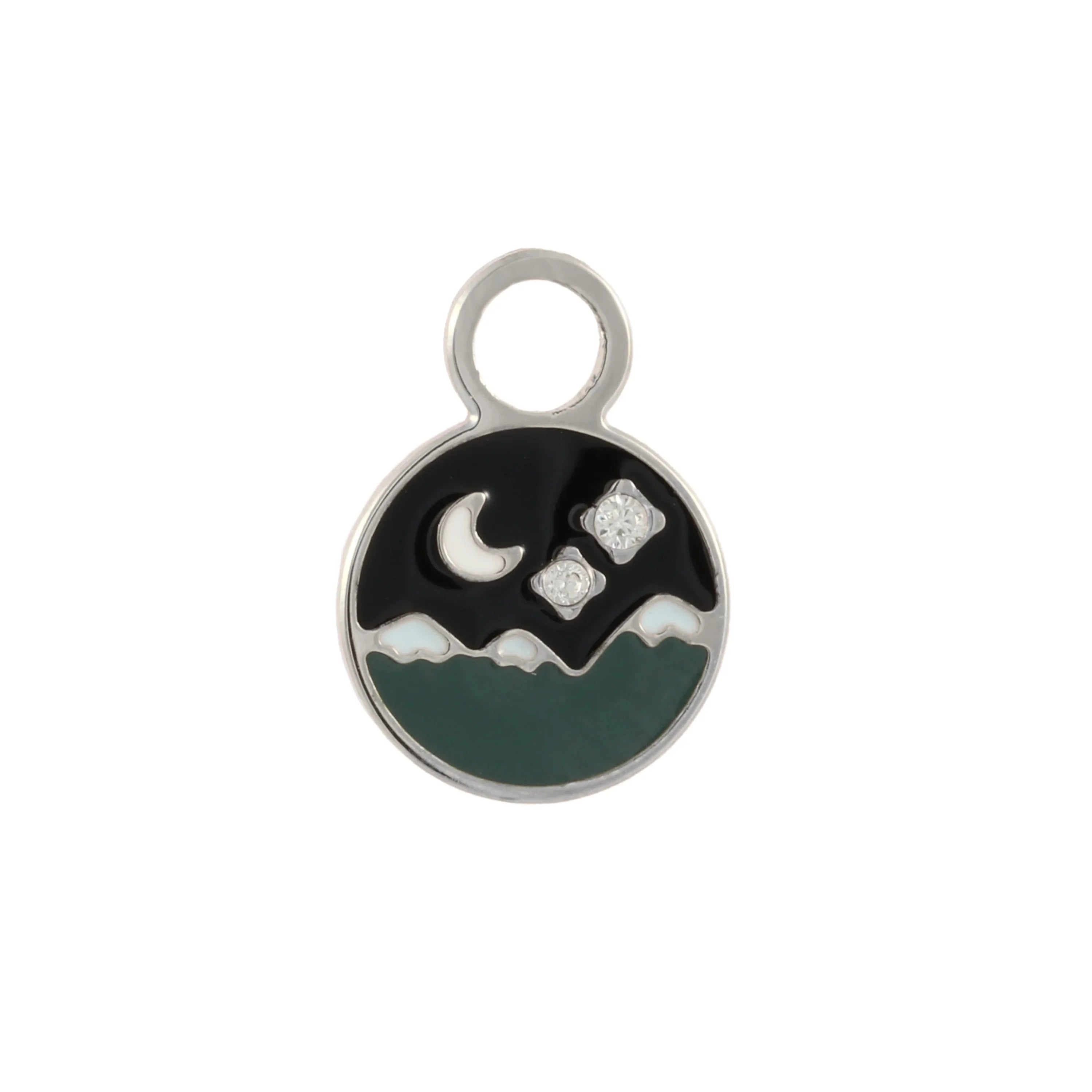Night Sky Enamel Hoop Charm