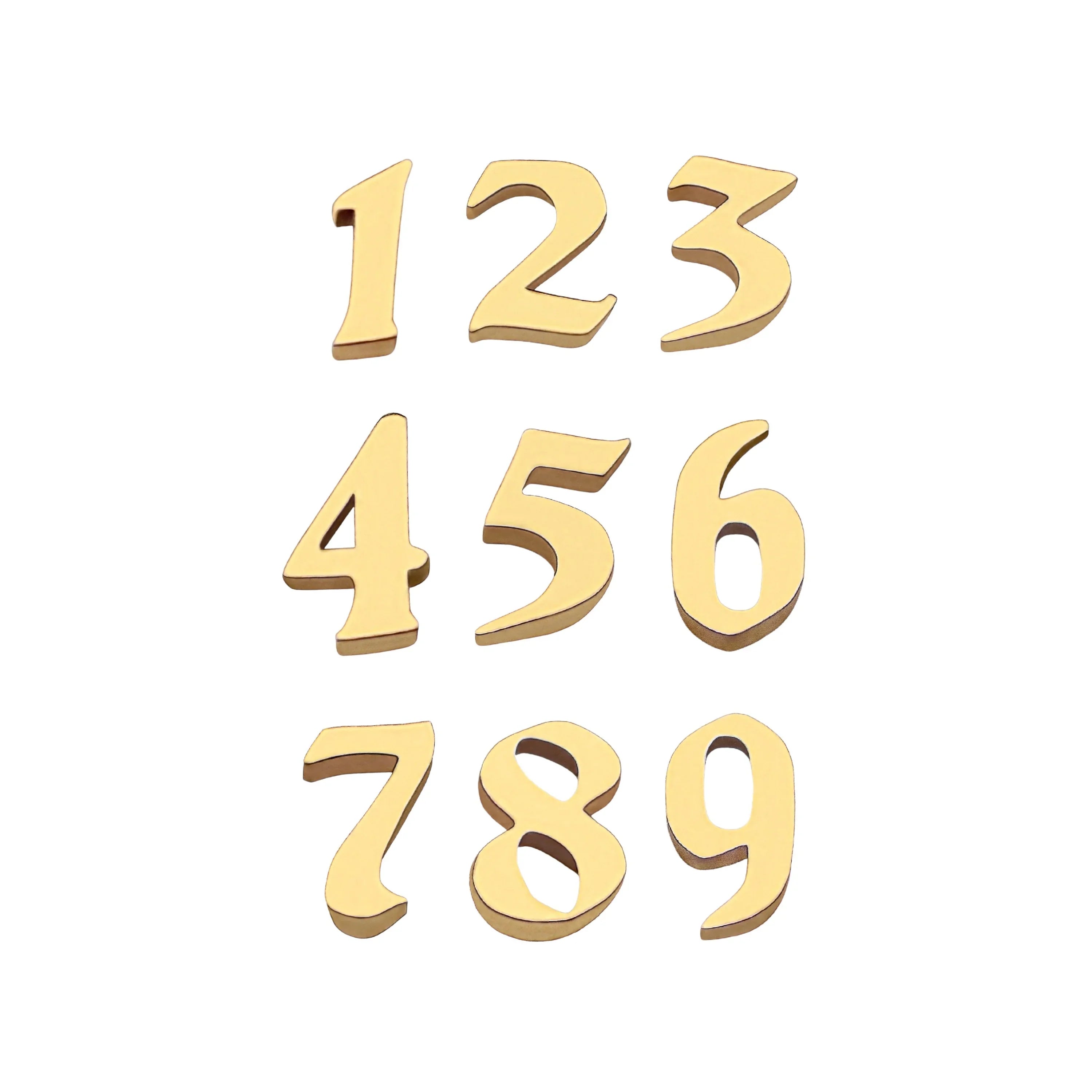 Number Flat Back Stud