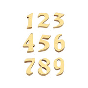 Number Flat Back Stud