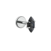 Prong-Set Marquise Flat Back Stud - Onyx
