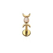 Mini Opal Lunar Phase Flat Back Stud
