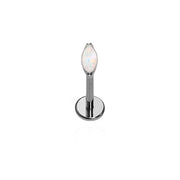 Opal Marquise Flat Back Stud