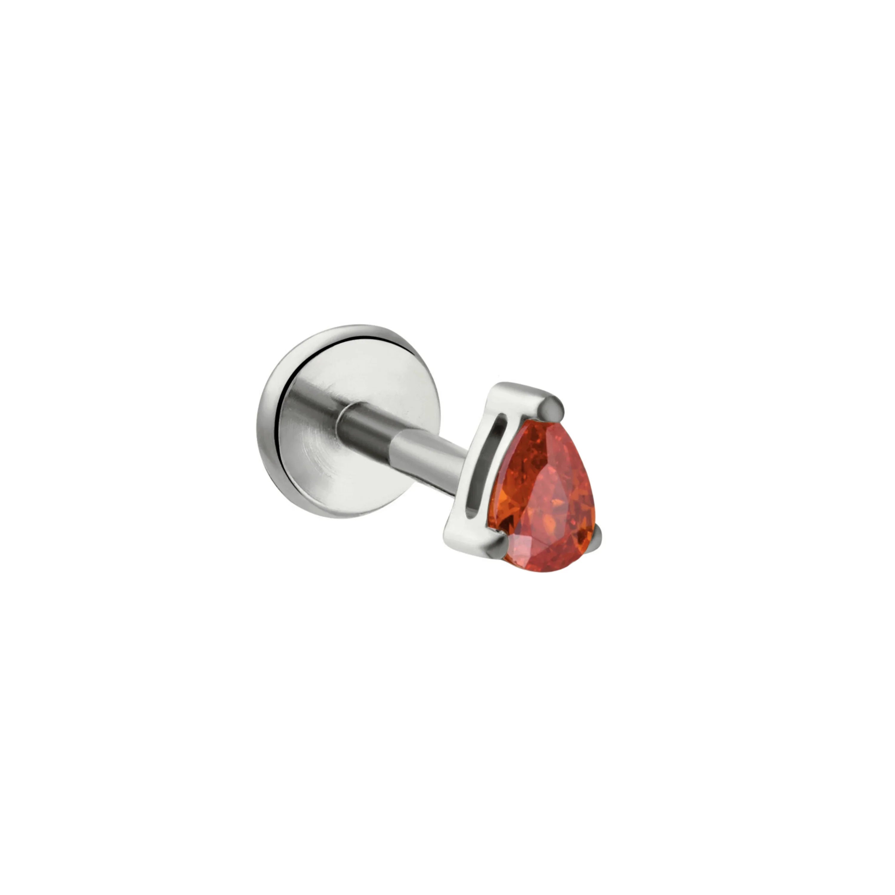 Orange Soda Drop Flat Back Stud