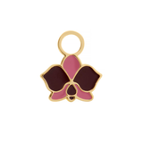 Purple Orchid Hoop Charm