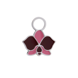 Purple Orchid Hoop Charm
