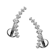 Crystal Ear Climber Flat Back Stud