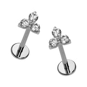 Micro Love Triangle Flat Back Stud