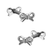 Amélie Mini Bow Flat Back Stud