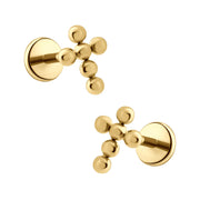 Bubble Cross Flat Back Stud