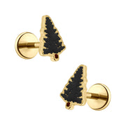 Camp Pine Enamel Flat Back Stud