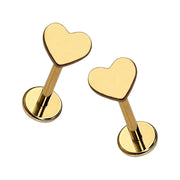 Heart Flat Back Stud
