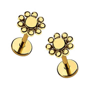 Sun Flat Back Stud