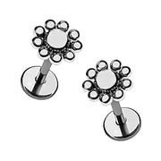 Sun Flat Back Stud