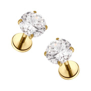 Solitaire 5mm Flat Back Stud