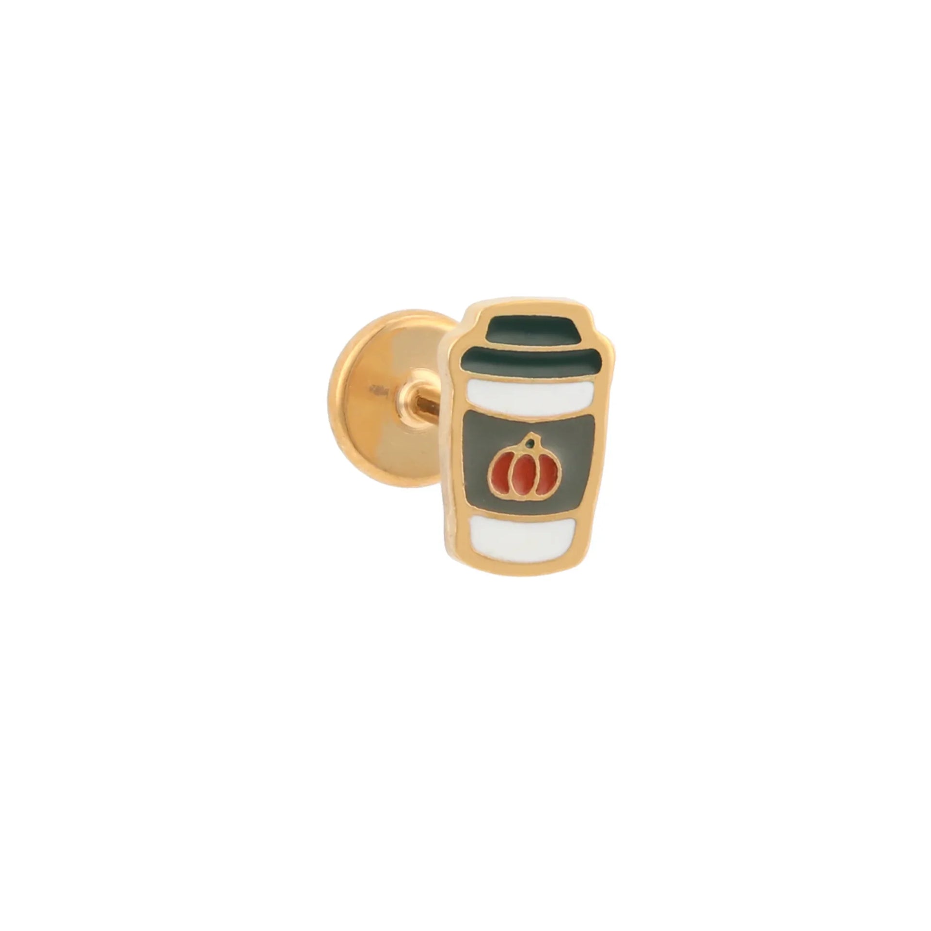 Fall Drink Enamel Flat Back Stud