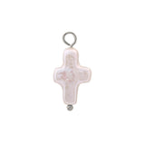 Cross Pearl Hoop Charm