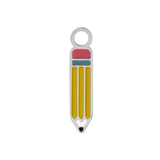 Pencil Enamel Hoop Charm