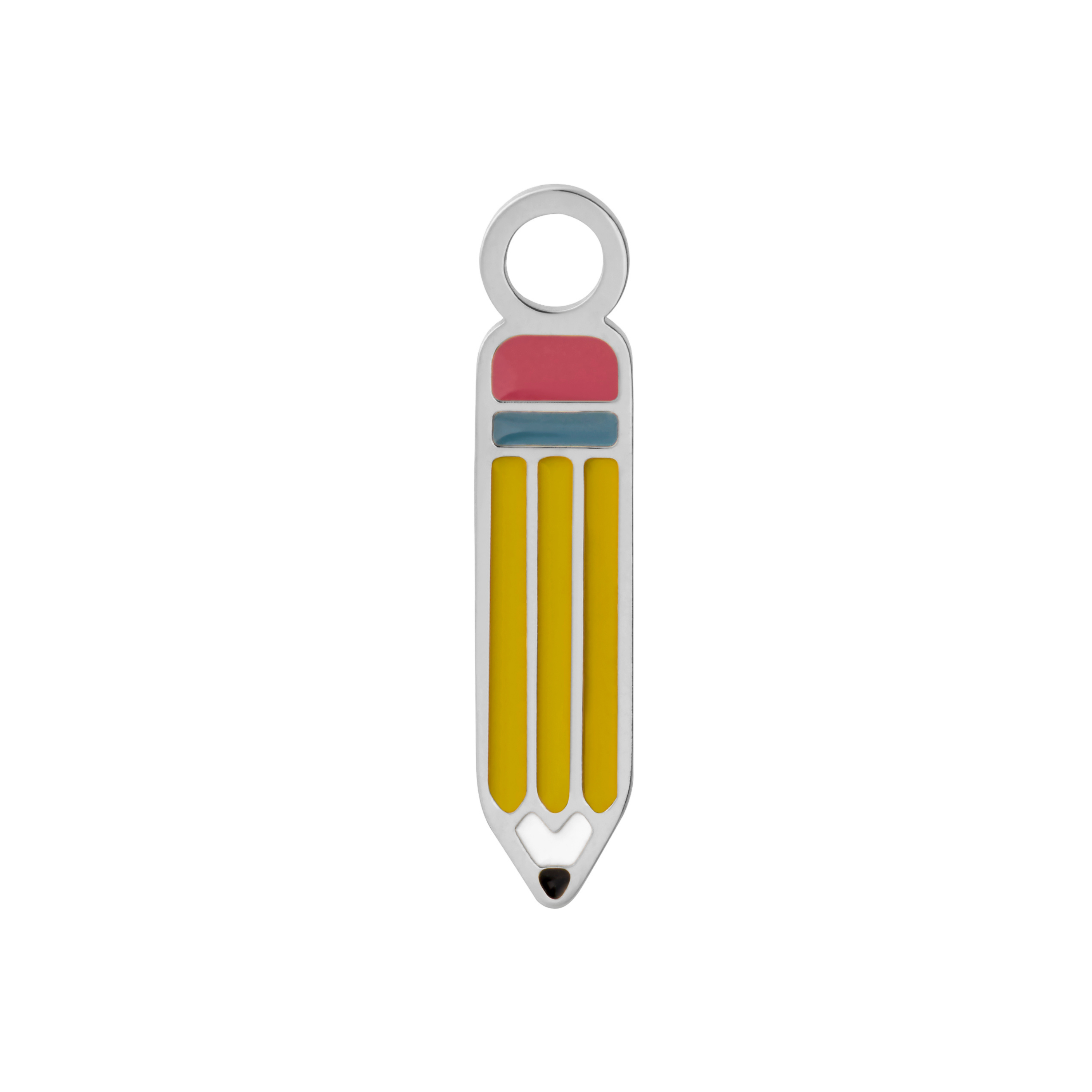 Pencil Enamel Hoop Charm