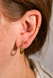 Pumpkin Pie Enamel Flat Back Stud