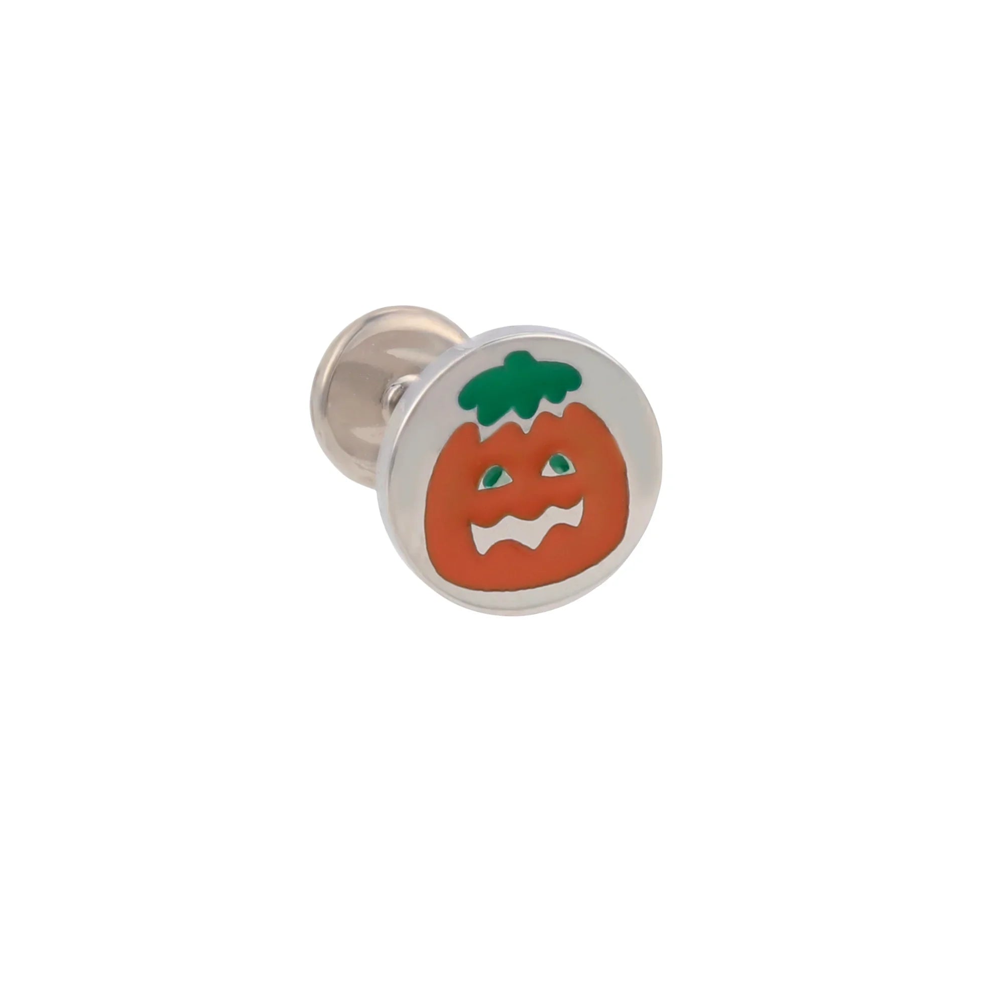 Pumpkin Pastry Enamel Flat Back Stud