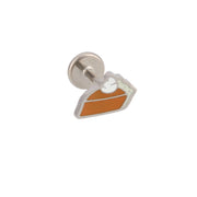 Pumpkin Pie Enamel Flat Back Stud