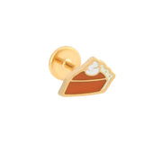 Pumpkin Pie Enamel Flat Back Stud
