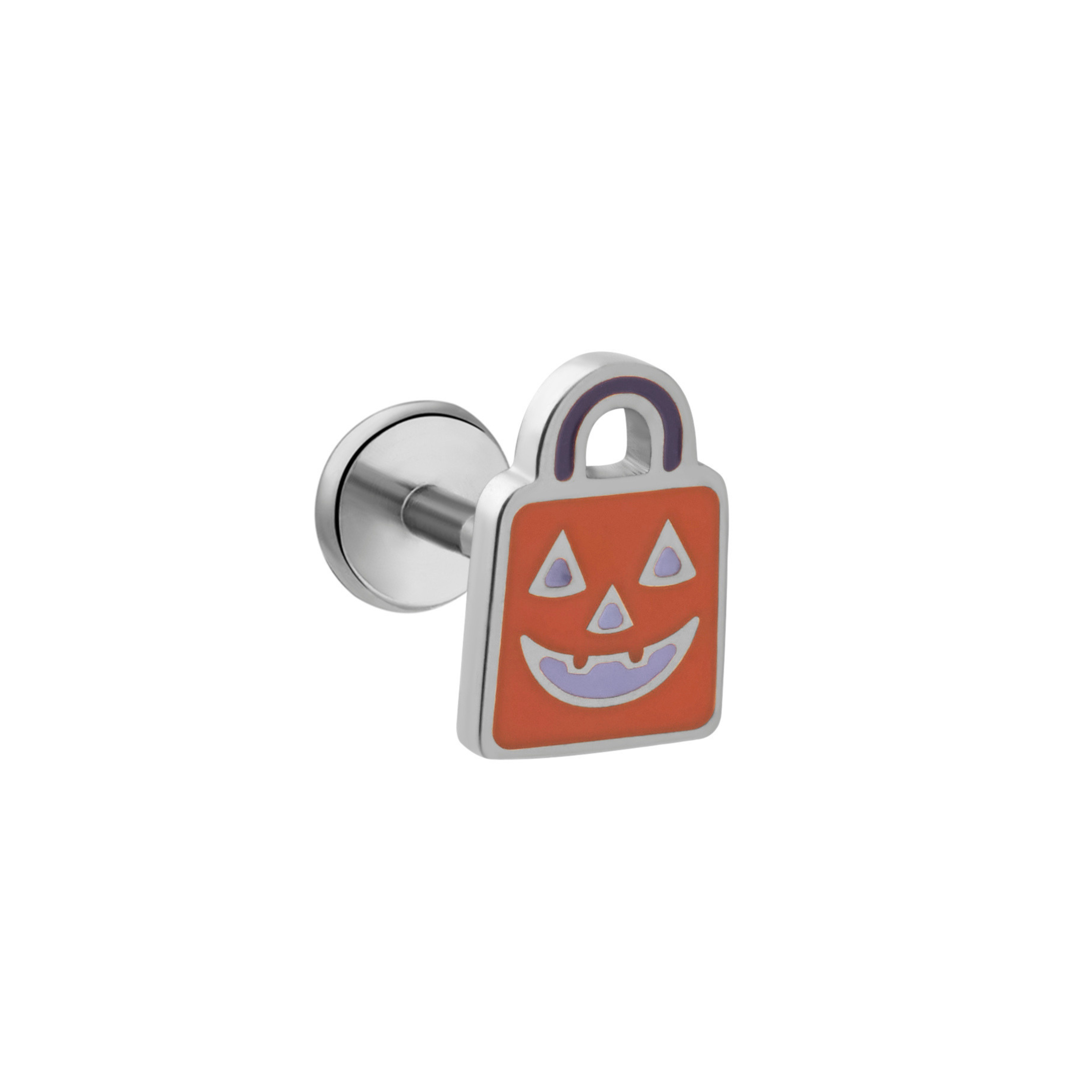 Pumpkin Treat Bag Flat Back Stud