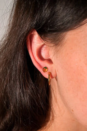 Pumpkin Pastry Enamel Flat Back Stud