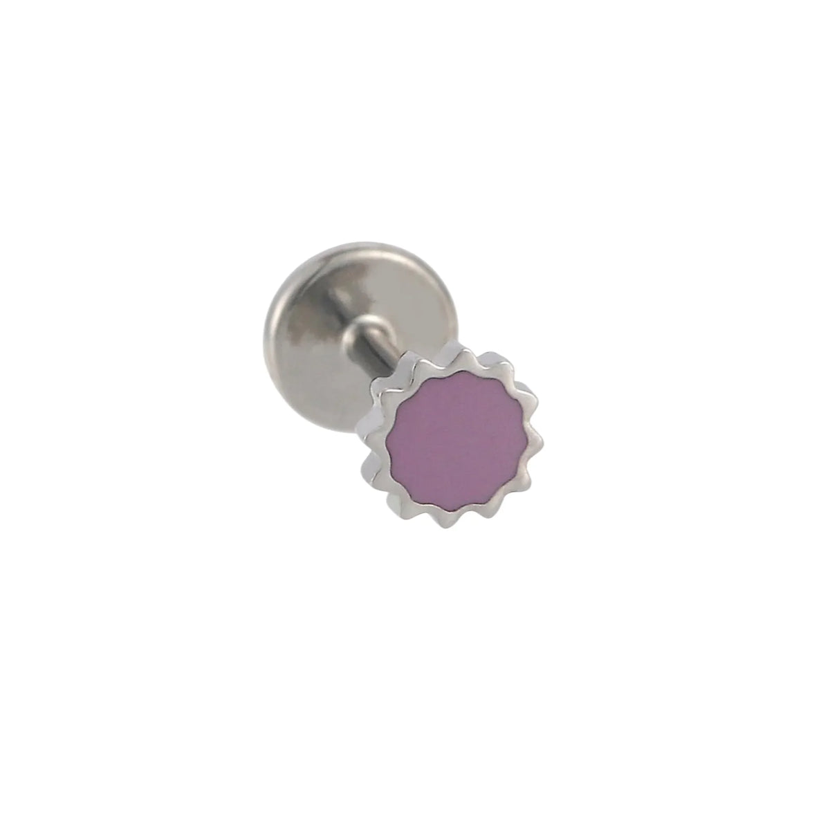 Sunny Pop Enamel Flat Back Stud - Purple