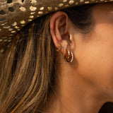 Isla Pearl Titanium Hoops