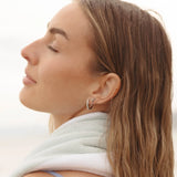 Isla Pearl Titanium Hoops