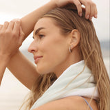 Isla Pearl Titanium Hoops