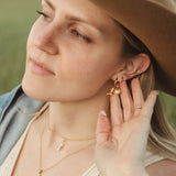 Cowgirl Boot Charm Hoops