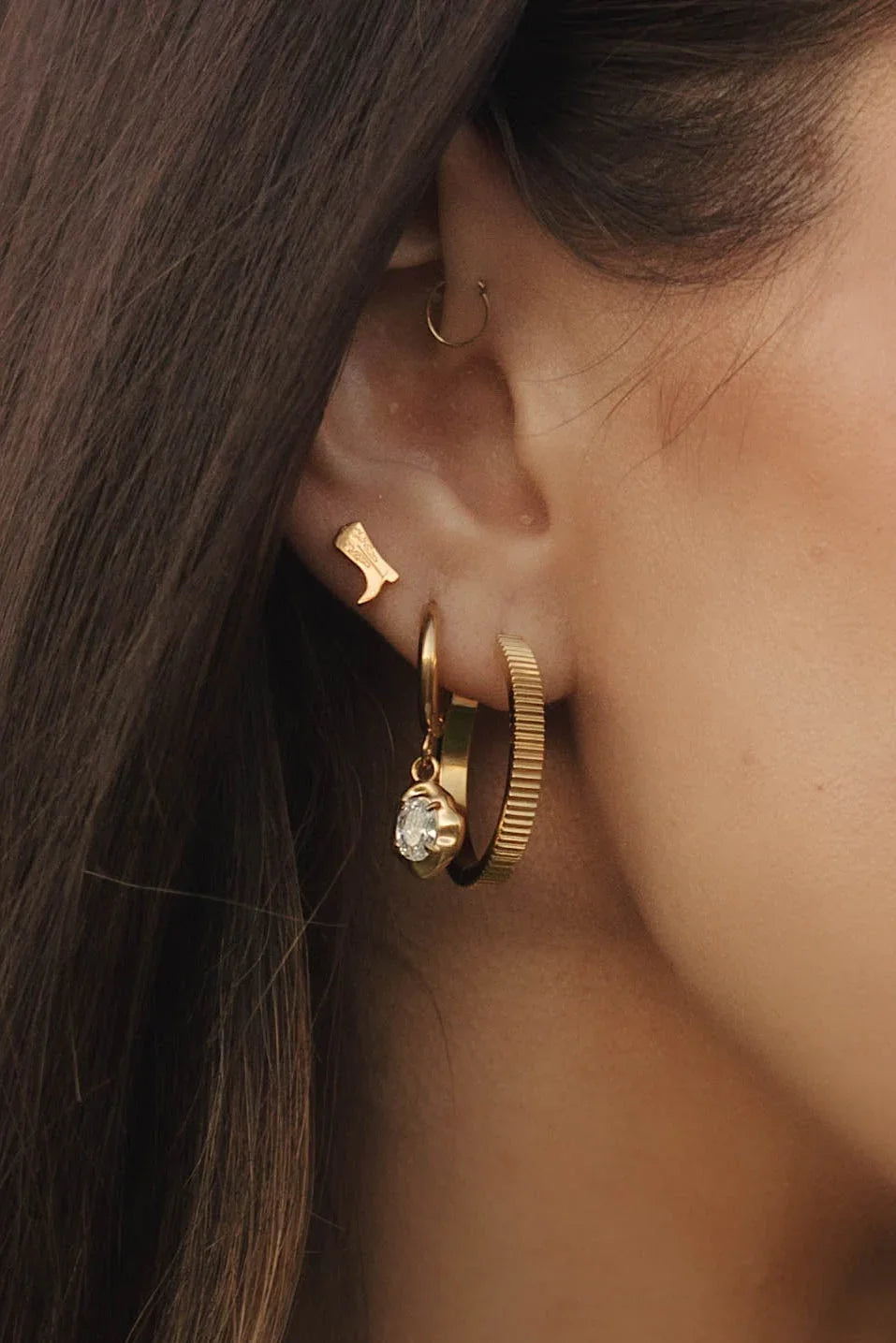 Western Boot Flat Back Stud