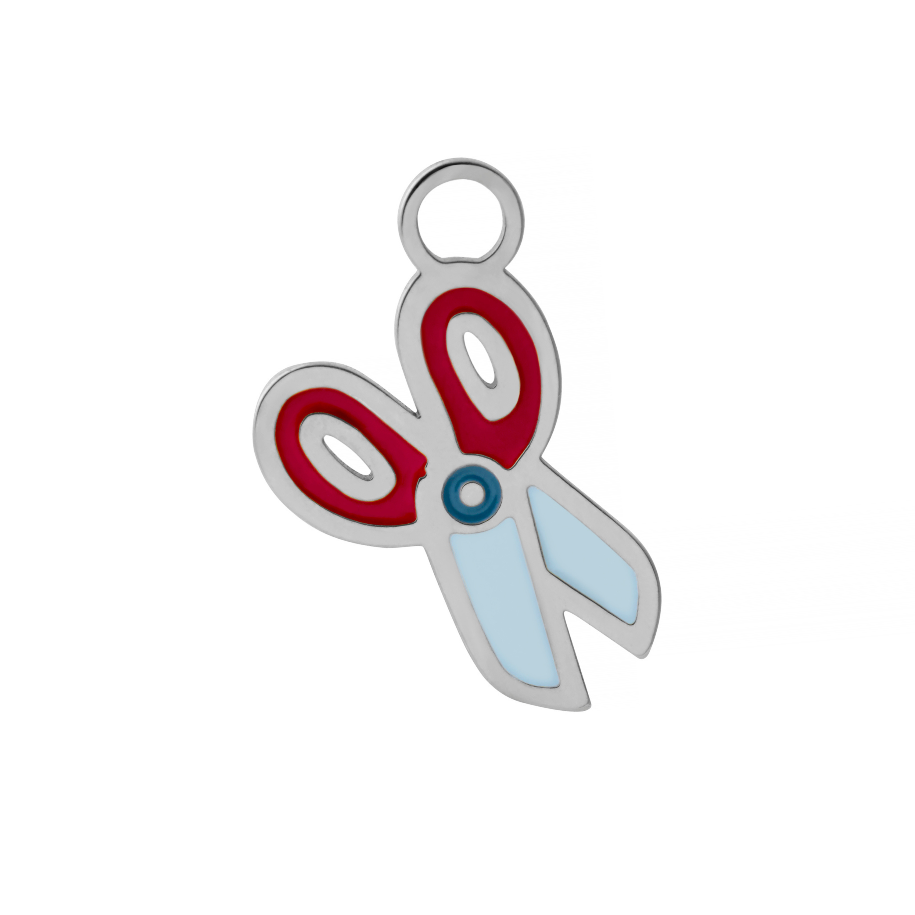 Scissors Enamel Hoop Charm