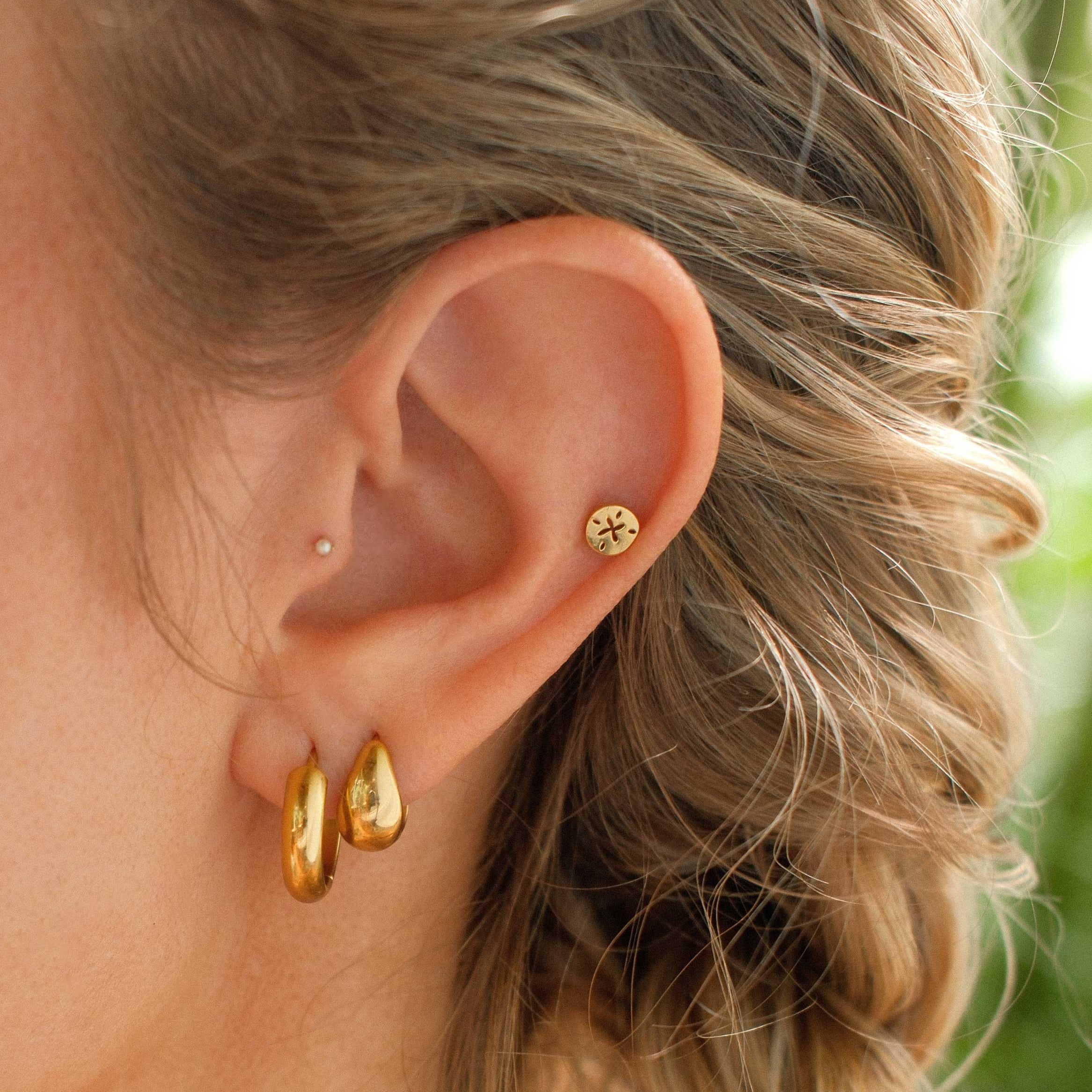 Sand Dollar Flat Back Stud