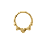 Sculpted Hearts Daith Hoop