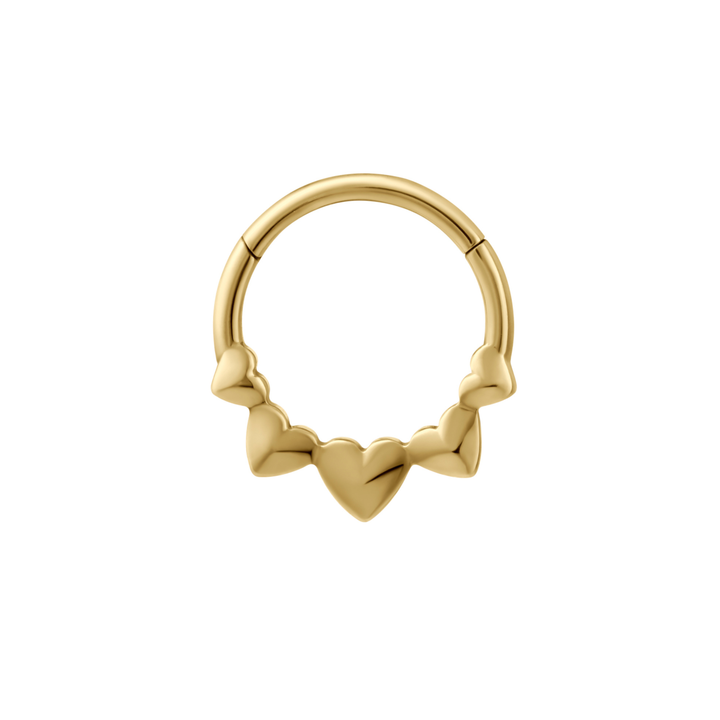 Sculpted Hearts Daith Hoop