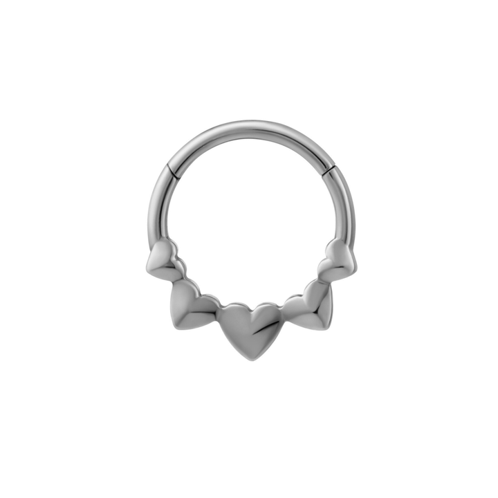 Sculpted Hearts Daith Hoop