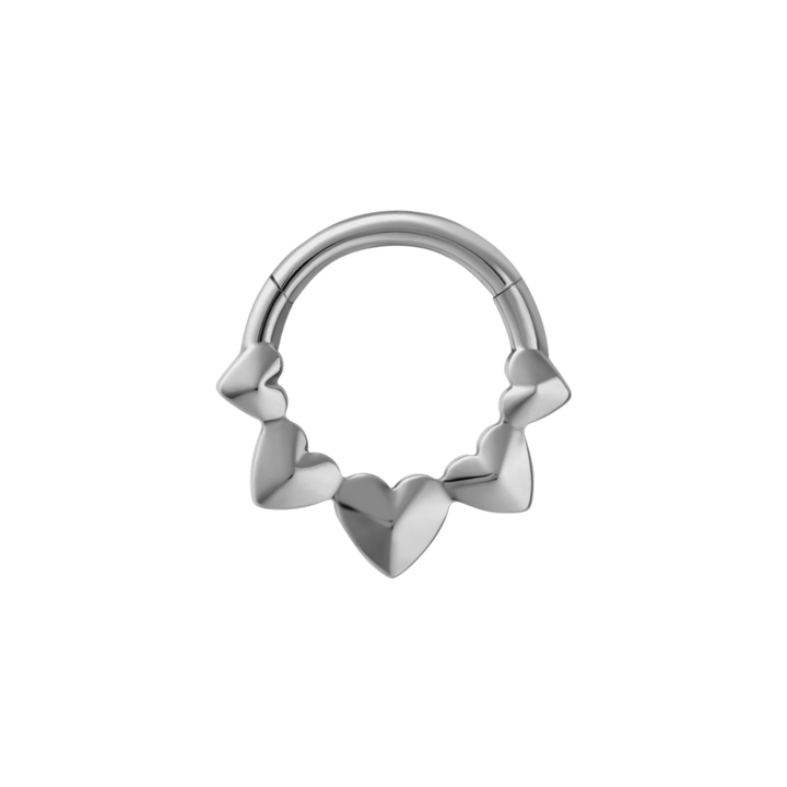 Sculpted Hearts Daith Hoop