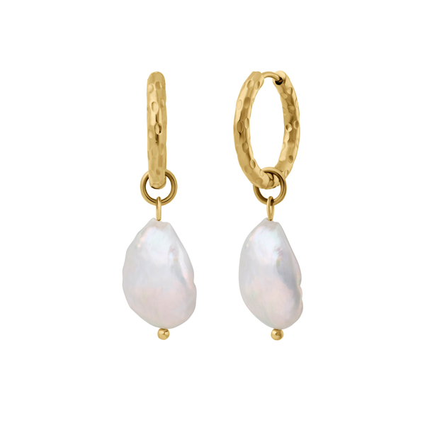 Seafoam Pearl Hoops