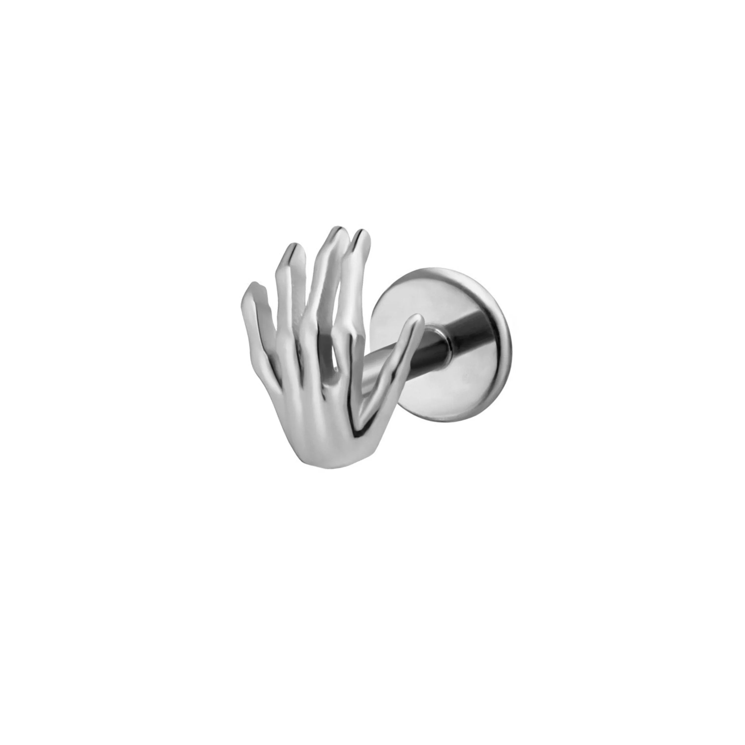 Mini Skeleton Hand Flat Back Stud