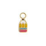 Stubby Pencil Enamel Hoop Charm