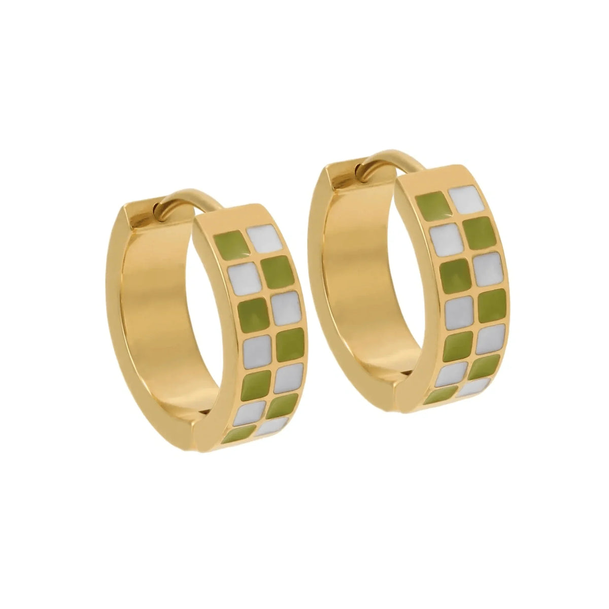 Checker Titanium Hoops